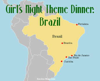 girl's night theme dinner: Brazil #PreppyPlanner