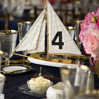 when it comes to a nautical event you can't go wrong with miniature sailboats as your table numbers #PreppyPlanner