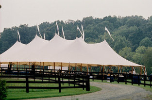 Event Tent by Race Track for Derby Inspired Wedding #PreppyPlanner